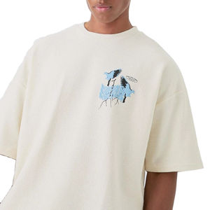 Camiseta Bordada de Primera Calidad, Estilo Urbano, con Logotipo Personalizado, Diseño Sólido, para Hombre - Product Image 2