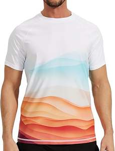 Fabricante de Ropa 80% Poliéster, 20% Elastano, Camisetas de Manga Corta con Cuello Redondo y Estampado Moderno para Hombre, Atuendo Playero - Product Image 5