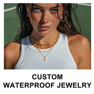 कस्टम ज्वैलर्स वाटरप्रूफ नॉन टैर्निश हाइपोएलर्जेनिक 18k गोल्ड स्टेनलेस स्टील नेकलेस नेकलेस आपके अपने कस्टम गहने डिजाइन - Product Image 1