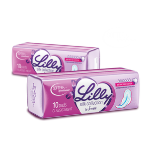Serviettes hygiéniques LILLY Classic, absorption moyenne, taille standard, classe II, 10 pièces, hygiène féminine, emballage jetable - Product Image 1