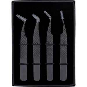 Ensemble d'extension de cils de couleur noire pince à épiler paquet de 7 pinces à épiler beauté faux cils Offres Spéciales - Product Image 1