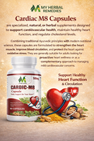Vente en gros de capsules d'extrait d'herbes à base de plantes CARDIC M8 pour soutenir la santé et le bien-être du cœur