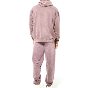 Tendance de haute qualité personnalisé lavé à l'acide survêtement unisexe survêtement respirant vêtements d'entraînement vêtements de jogging OEM hiver soleil fané - Product Image 6