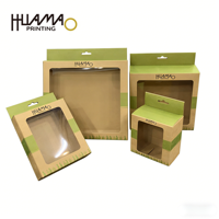 Dossiers en kraft brun personnalisés, écologiques, recyclables, emballage pour smartphone avec câble USB 3-en-1, fenêtre transparente, design pliable