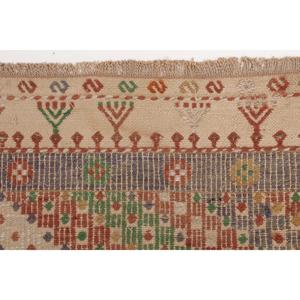 พรมวินเทจ ขนาด 6.1x9.8 ฟุต พรมตุรกี พรมขนสัตว์ขอบสีน้ำตาล - Product Image 4