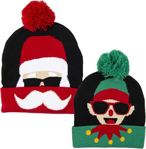 Chapeau de Noël rouge en non-tissé pour adulte, chapeau de Père Noël, bonnet de Noël - Product Image 2