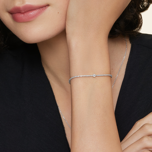 Pulsera de diamantes de moissanita de plata 925 de lujo de 8 pulgadas, joyería helada brillante con chapado en oro para uso diario en fiestas y bodas - Product Image 4