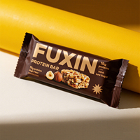 Emballages personnalisés imprimés avec fermeture arrière pour barres énergétiques, granola, noix, chocolat, protéines, en aluminium, type oreiller