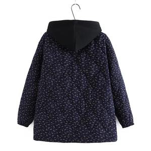 Femmes hiver chaud mi-long mince à capuche fermeture éclair Parkas à manches longues rembourré bouffée veste couleur unie fait peau de mouton coton - Product Image 3