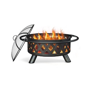 Black Color Iron Fire Pit Copper Bowl With Spark Screen For Home Backyard Garden Indoor Outdoor Decorative Wood Burning Fire Pit - Product Image 2