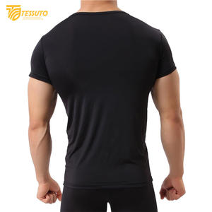 Vêtements de jogging hommes Gym Sports été à manches courtes Compression T-Shirt vêtements de course Yoga Fitness serré haut actif pour hommes - Product Image 4