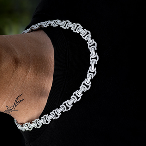 18MM High Quality Customize Sterling Silver VVS Moissanite Diamond Studded Iced Out Cuban Link Chain for Men Fashion <b>Necklace</b> - Product Image 5