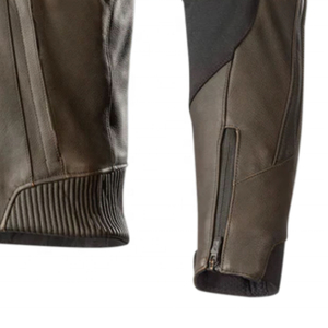 Veste de moto en cuir marron de qualité supérieure pour homme avec armure intégrée, panneaux respirants, design ergonomique, vestes ultimes - Product Image 6