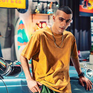 Meilleure qualité Nouveau design Coton de qualité supérieure Coupe ample Petite épaule tombante Marque Blanc Surdimensionné Hommes T-Shirt - Product Image 3