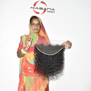 Extensiones de Cabello Humano Vietnamitas de Alta Calidad, 13x6 HD, Encaje Frontal, Color Natural Negro, Ondulado Profundo, 22 Pulgadas de Largo Estirado - Product Image 5