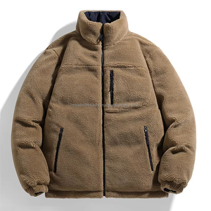 เสื้อแจ็กเก็ตขนแกะมีฮู้ดสำหรับผู้ชายผ้าขนแกะสองด้านผ้าโพลีเอสเตอร์ระบายอากาศได้ดีขนาดใหญ่โลโก้ออกแบบได้ตามต้องการ - Product Image 4