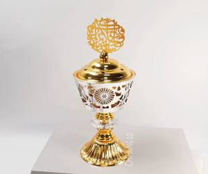 Quemador de incienso perforado creativo de Arte de hierro dorado Incensario de incienso minimalista de moda directamente del fabricante - Product Image 4