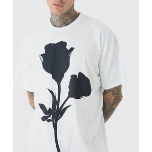 T-shirt pour homme en gros avec logo personnalisé, 100% coton, tee-shirt décontracté uni, OEM ODM, impression personnalisée - Product Image 3