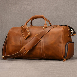 <b>Overnight</b> <b>Bag</b> Waterproof Large Carry on Travel Tote <b>Bag</b> for <b>Men</b> Unisex Leather Duffel <b>Bag</b> - Product Image 6