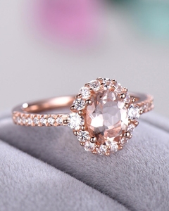 แหวนทองคำแท้18kt แหวนอัญมณีมอร์กาไนต์สีชมพูธรรมชาติหรูหราดีไซน์ใหม่สีทองแท้แหวนเครื่องประดับเพชรแท้ - Product Image 3