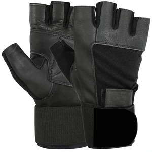 Empuñaduras de cuero para levantamiento de pesas, protección de Palma con muñequeras para gimnasio, entrenamiento, ejercicio, guantes de entrenamiento OEM - Product Image 4