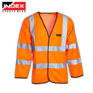 Customizable High Visibility <b>Reflective</b> <b>Safety</b> Jacket Waterproof Hi Vis Road <b>Safety</b> <b>Clothing</b> with Zipper Closure Custom Logo - Product Image 4