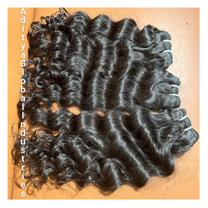 100% cheveux indiens bouclés naturels vierges Temple indien cheveux vierges Remy extensions de cheveux humains non transformés de bonne qualité - Product Image 1