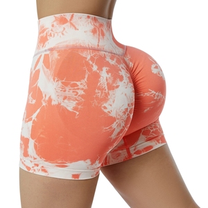 Pantalones cortos de gimnasio de alta calidad para mujer, pantalones cortos de Yoga de compresión para gimnasio para mujer para niñas, pantalones cortos teñidos lisos - Product Image 3