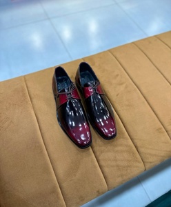 Zapatos Oxford de Vestir de Cuero Patentado para Hombre Obexa Premium, Zapatos Formales de Lujo para Bodas y Fiestas, Otoño/Invierno, Borgoña y Negro - Product Image 2