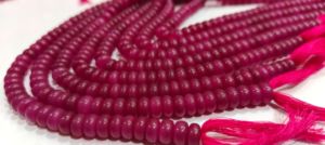 พลอยทับทิมหยกเม็ดเรียบ8มม. ต่อเส้นยาว8นิ้ว - Product Image 2