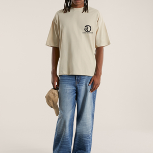 เสื้อยืดพอดีตัวสำหรับผู้ชายเสื้อยืด100% ผ้าฝ้ายออร์แกนิกสำหรับผู้ชายเสื้อยืดขนาดใหญ่กว่าปกติแบบกำหนดเอง2025 - Product Image 2