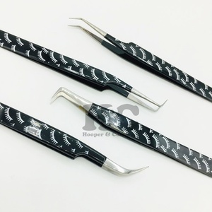 Nouvelle pince à épiler Logo personnalisé Nouvelle pince à cils en acier inoxydable noir pour extension de cils pince à épiler en vison cils - Product Image 6