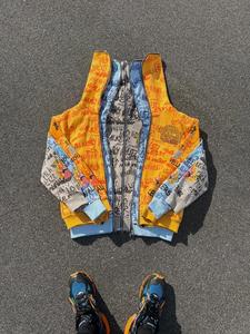 เสื้อฮู้ดดี้ผ้าคอตตอนหนานุ่มคุณภาพสูง ทรงโอเวอร์ไซส์ ซิปเต็มตัว พิมพ์ลายเต็มตัว ปักลายเพชร  สามารถปรับแต่งสีได้ - Product Image 3