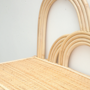 Étagère murale en rotin arc-en-ciel, style bohème, rotin naturel fait à la main, décoration murale pour chambre d'enfant - Product Image 3