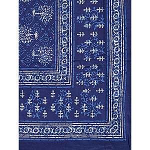 Blue 180 TC Cotton Single Bedsheet with 1 <b>Pillow</b> Cover Ethnic Motifs Cooling Feature Double Size 3-Piece Set (BSB1108) - Product Image 4