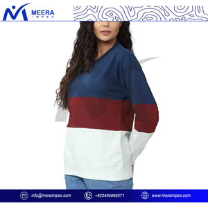 Women's Lightweight Cotton Blend <b>Sweatshirt</b> Crew Neck for Sports <b>Yoga</b> Daily Lounge Wear for Winter ODM Supply Front Included - Product Image 3