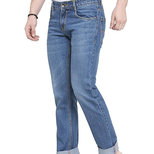 Nuevos pantalones de mezclilla informales para hombre, pantalones vaqueros azules clásicos, pantalones vaqueros de algodón largos de gran tamaño con estilo, prendas de vestir para hombre con personalización - Product Image 4