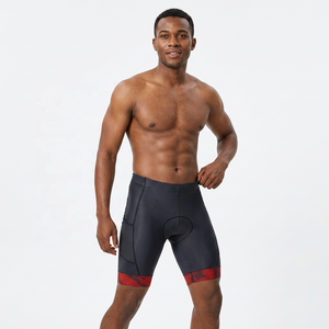 Men's Fitted <b>Cycling</b> <b>Shorts</b> With 3D Cushion <b>Pad</b> Quick Dry Spandex Polyester Red Brief Length - Product Image 4