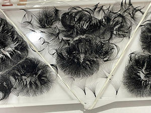 Premade noir foncé 0.5 cheveux synthétiques en vrac faux cils à la main naturel ventilateur cils Extensions bas quantité minimale de commande en gros personnalisable - Product Image 3