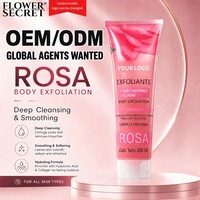 Gel Exfoliant Secret Floral à la Rose, Acide Hyaluronique et Collagène, Gommage Corporel Hydratant pour Adultes - OEM/ODM & Agences Globales Recherchées
