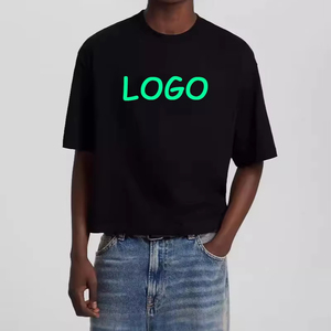 Custom Dtg Print Streetwear Graphic Tees Boxy Fit t Shirt <b>Mens</b> Vintage T Shirts Boxy Fit <b>Cropped</b> Washed Color T-shirt for <b>men</b> - Product Image 2