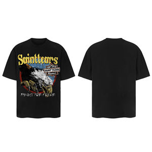 T-shirts 100% coton pour hommes de la collection de gros, épais et décontracté, motif uni, sérigraphie numérique lâche - Product Image 2