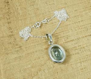 Blue Topaz Sterling Silver Pendant Necklace Handmade Gemstone Jewelry November Birthstone Gift for Women & Children's - Product Image 2