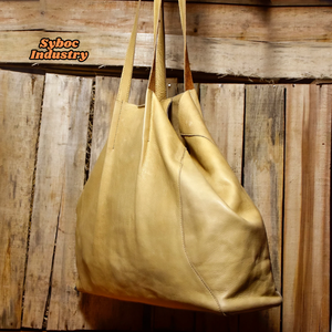 Sacs à main en cuir pour femmes Nouveau style fourre-tout Sac à bandoulière en cuir véritable pour filles fourre-tout de professeur de voyage fait à la main - Product Image 6