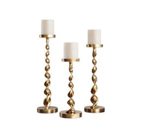 Bougeoir en aluminium élégant Nouvelle arrivée Bougeoir décoratif doré pour une ambiance romantique ou une célébration festive - Product Image 4