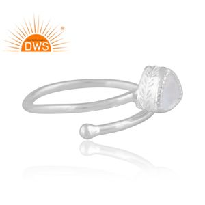 New Design Sterling Silver Natural Rainbow <b>Moonstone</b> Gemstone Ring Custom Design Jewelry For Women Gift For Her - Product Image 4