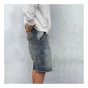 Pantalón vaquero transpirable para hombre, ajuste relajado para clima caluroso, estilo informal, cintura media, absorción de humedad, comodidad, lavado ligero - Product Image 2