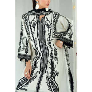 ชุดสูทผ้าลอนปักลาย 3 ชิ้นสำหรับผู้หญิง รุ่น DN-62032 พร้อมผ้าคลุมไหล่ปักลาย ประกอบด้วยเสื้อ กางเกงขายาว และผ้าคลุมไหล่ - Product Image 5