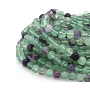 Stone <b>Beads</b> Rainbow fluorite <b>Beads</b> Strand Stone Jewelry <b>Loose</b> Smooth Gemstone Healing Necklace Natural Crystal Wholesaler - Product Image 3