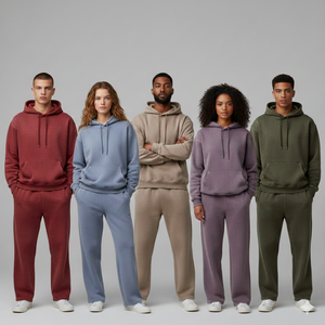 Trajes Deportivos de Invierno Cálidos, Transpirables, Lisos, con Capucha y Hombros Caídos, Estilo Vintage, Fabricados en Fábrica, Servicios OEM - Product Image 4